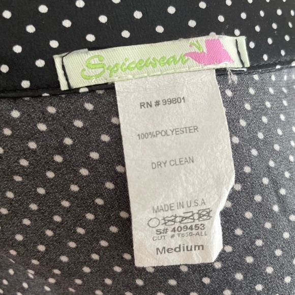 Vintage Black Polka Dot Dress - Picture 3 of 4